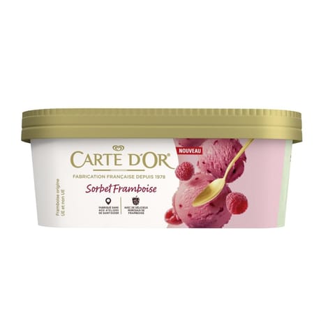 Carte d'Or bac sorbet framboise 700ml 455g