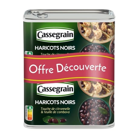 Cassegrain haricots noirs, touche de citronnelle & feuille de combava 1/2x2 530G