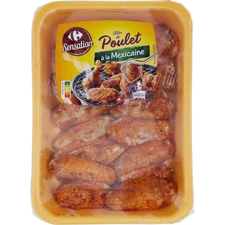 Carrefour sensation  ailes de poulet à la mexiacaine 500g