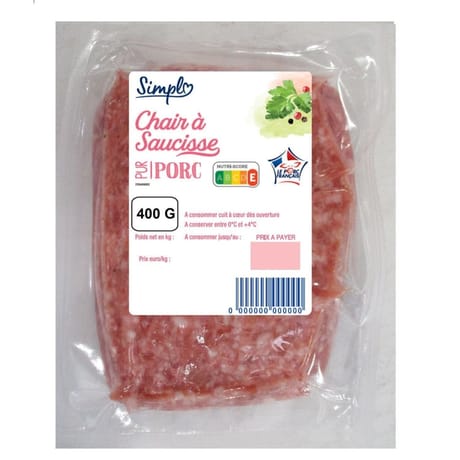 Chair à saucisses 400g Simpl'