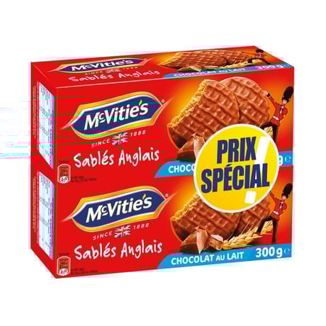 Mc vitie's biscuits chocolat au lait 2x300g - 600g