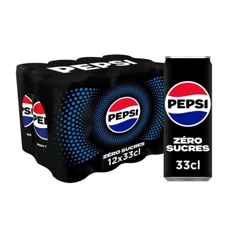 Pepsi zéro canette 33cl x 12