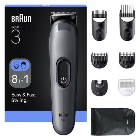Braun tondeuse cheveux & barbe tout-en-un Series 3 noir MGK3540