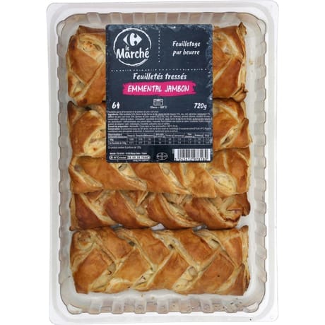 Feuilletés tressés tresse jambon emmental