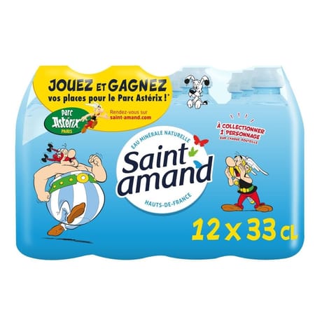 Saint Amand eau minérale naturelle 12X33cl Bouchon Sport