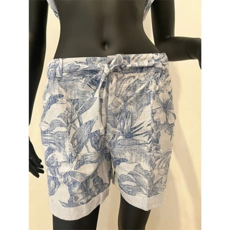 Short femme FEUILLES BLEUES T6