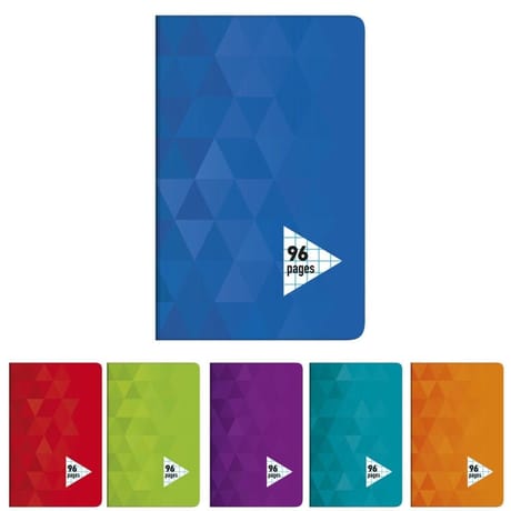 Carrefour carnet piqure 11x17 cm 96 pages petits carreaux couverture vernie