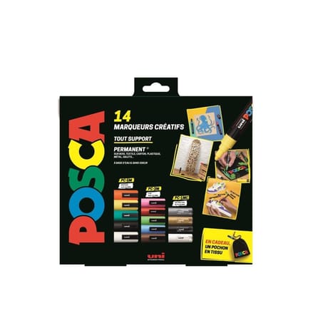 14 posca couleur assorties