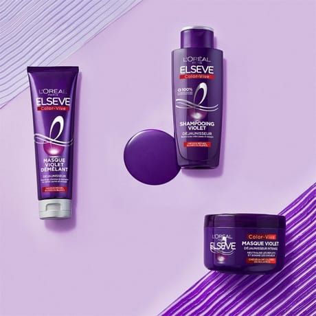 Elseve color-vive masque violet démêlant déjaunisseur 150ml