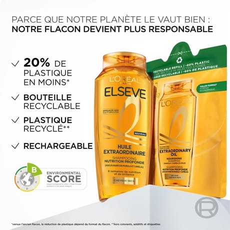 Elseve huile extraordinaire shampoing nutrition profonde 400ml