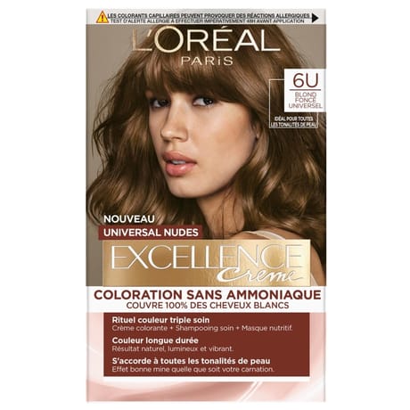 Excellence crème universal nudes coloration 6u blond foncé universel