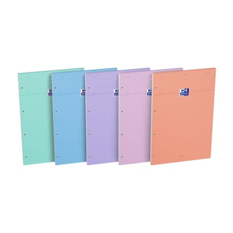 Oxford bloc smart agrafe 4 trous 210x315 160p optik petits carreaux 5/5 + tag assor