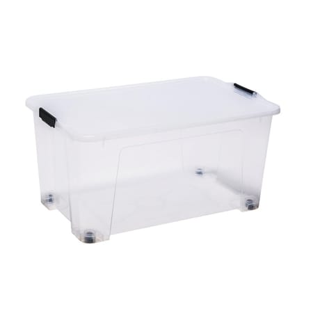 Carrefour home boite de rangement transparent à roue XXL