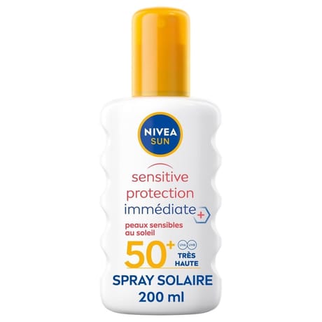 Nivea sun protection solaire spray protect & sensitive spf 50+ 200ml