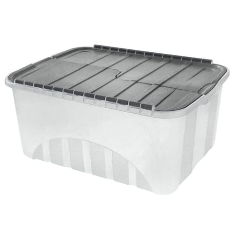 Carrefour home boite de rangement dodo flat en plastique 48.5l