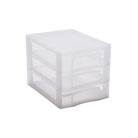 Carrefour home tour de rangement taille mini (format A4) - 3 tiroirs