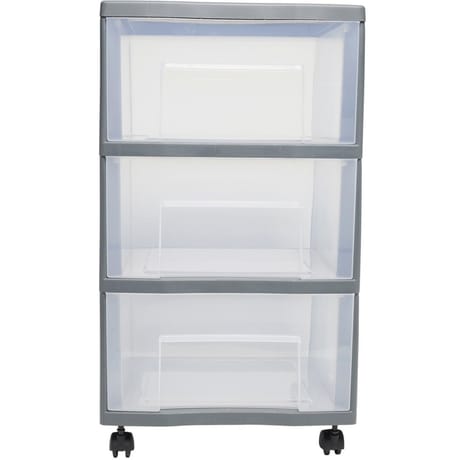 Carrefour home tour de rangement à roulettes 3 tiroirs XL