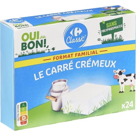 Carrefour Classic' Fromage Le Carré Crémeux 24x20g