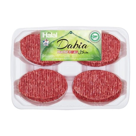 Steak hache pur boeuf 15% x8 800g DABIA