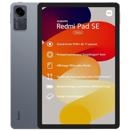 Xiaomi tablette 11" PAD SE  256 GO grise