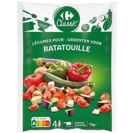 Carrefour mélange de légumes pour ratatouille 1kg