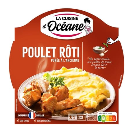 La cuisine d'océane poulet rôti et sa purée à l'ancienne 300g