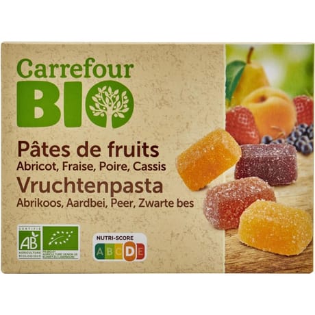 Carrefour bio pâtes de fruits assortiment bio - 190g