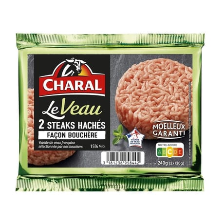 Steak haché de veau façon bouchère X2 240g Charal