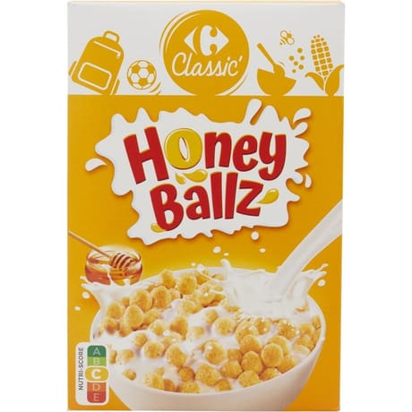 Carrefour classic' céréales au miel honey ballz 375g