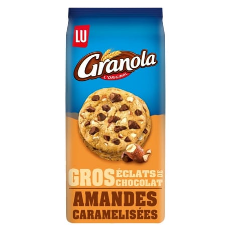 Lu granola extra cookies chocolat amande caramelisees 184g