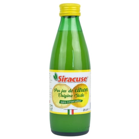 Siracuse pur jus de citron jaune 25cl
