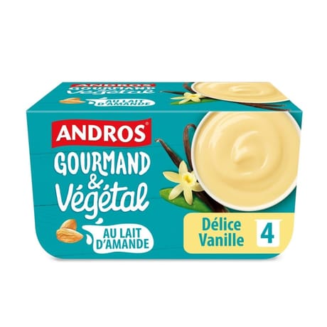 Andros délice végétal vanille 4x100g
