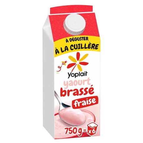Yoplait brassé fraise brique 750g