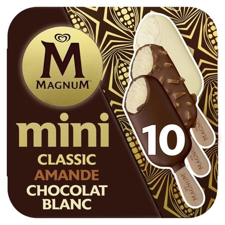 Magnum mini classic amande chocolat blanc 10x55ml 423g