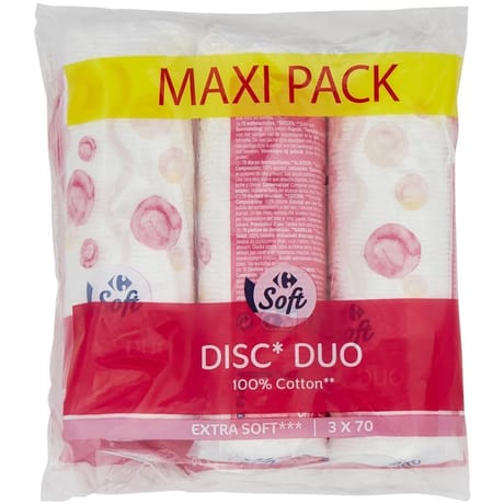Carrefour soft cotons disques à démaquiller 70 x3