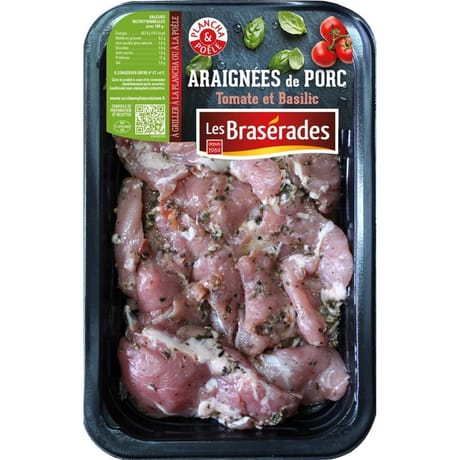 Araignées de porc tomates et basilic 300g Les brasérades