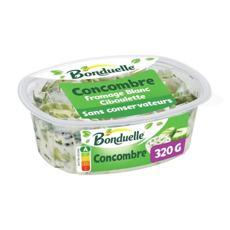 Bonduelle concombres au fromage blanc et ciboulette 320g