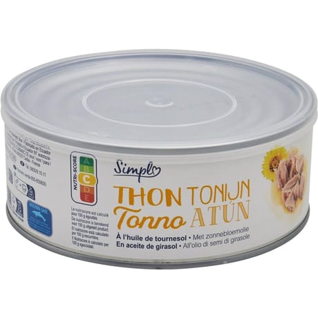 Simpl thon à l'huile de tournesol 650g