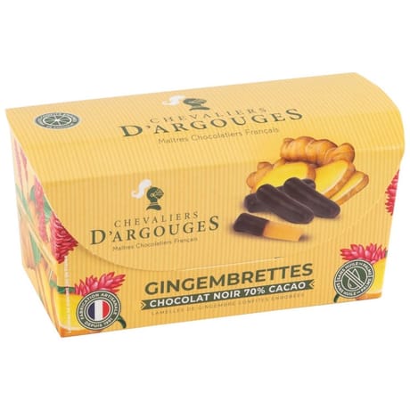 Les chevaliers d'argouges gingembrettes ballotin 70% de cacao 160g