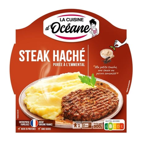 La cuisine d'océane steak haché charolais purée à l'emmental 300g