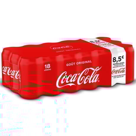 Coca-Cola boîte 18x33cl offre fidélité