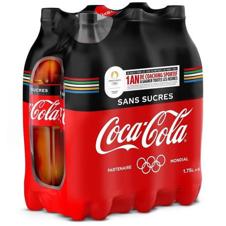 Coca-Cola sans sucres 6x1.75L contour JO