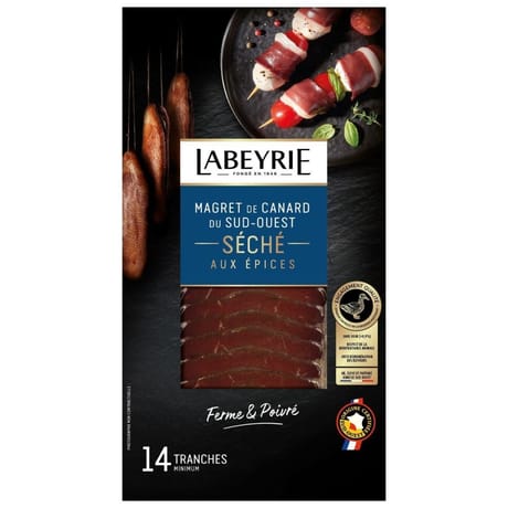Labeyrie magret de canard du sud-ouest séché aux épices 80g