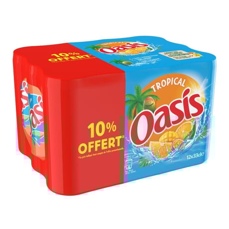 Oasis tropical 12x33cl 10%offert