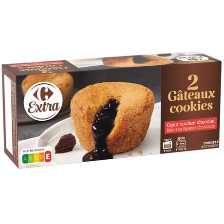 Carrefour extra cookie fondant 2x80g
