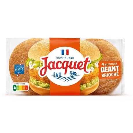 Jacquet 4 burgers géant brioché 300g