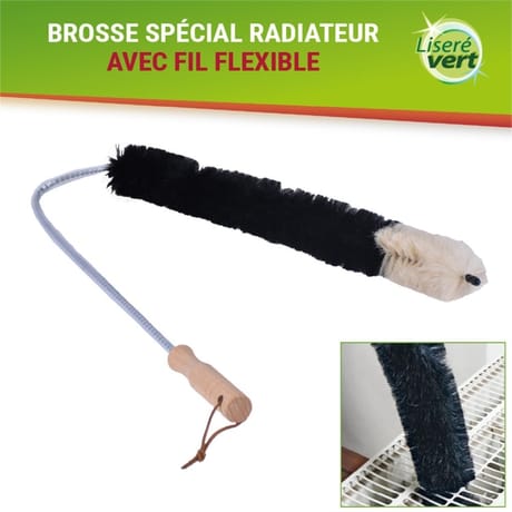 Lisere vert brosse spécial radiateur avec fil flexible