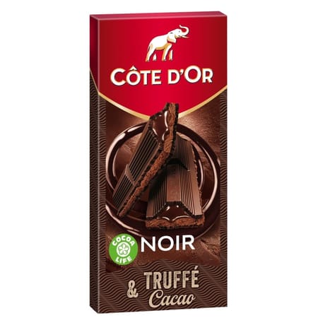 Côte d'or fourré épais noir truffe coeur coulant chocolat 190g