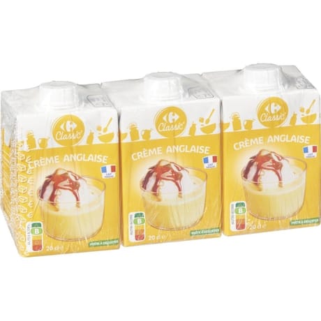 Carrefour classic crème anglaise 3x20cl
