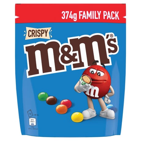 M&M's crispy au riz souffle - family pack - pochon 374g